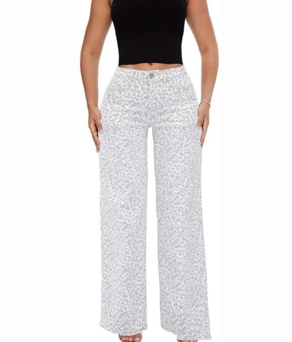 Womens Straight-leg Loose-fit Denim Jeans