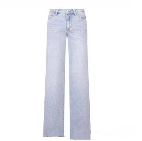 Womens Straight-leg Loose-fit Denim Jeans