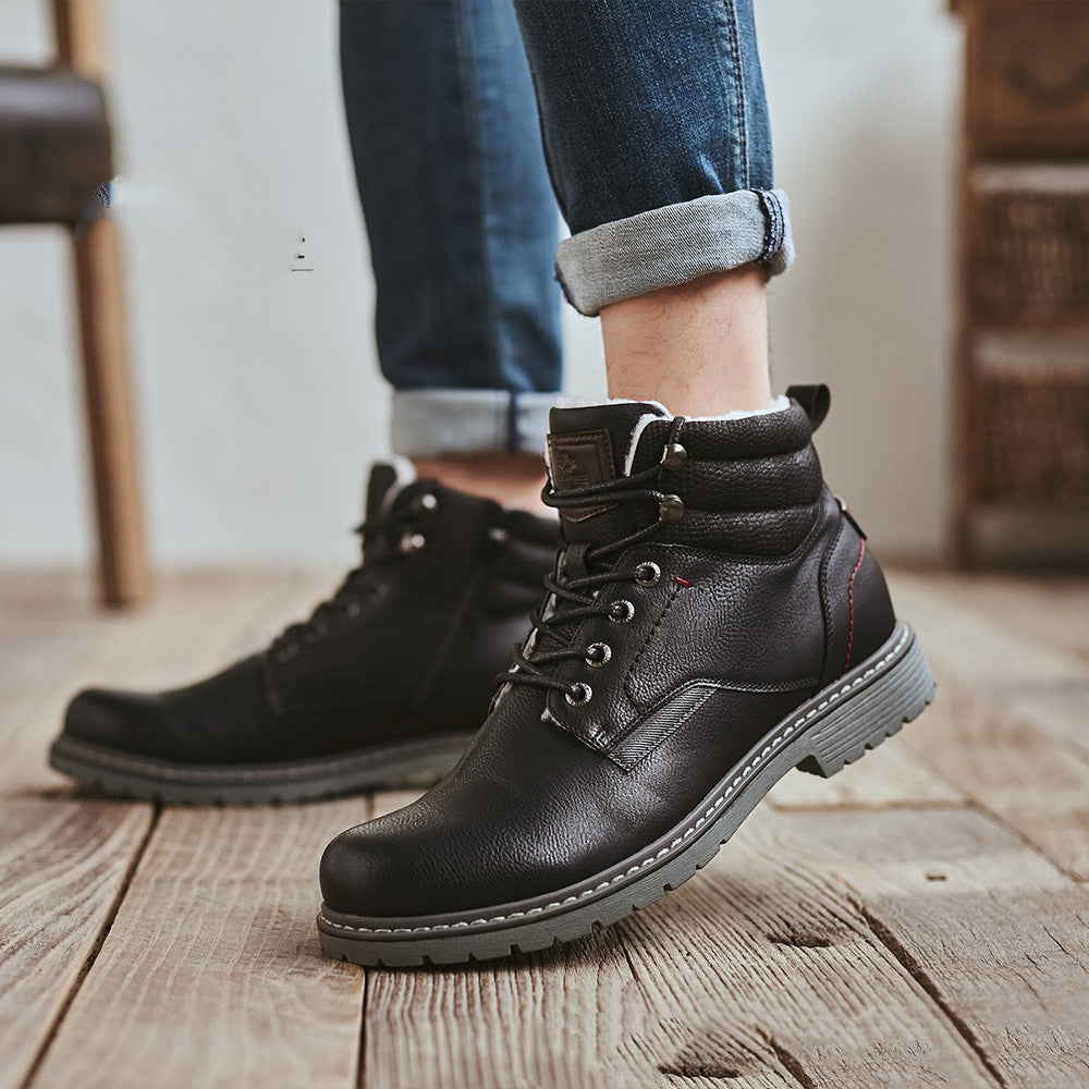 Men's casual round toe Martin boots