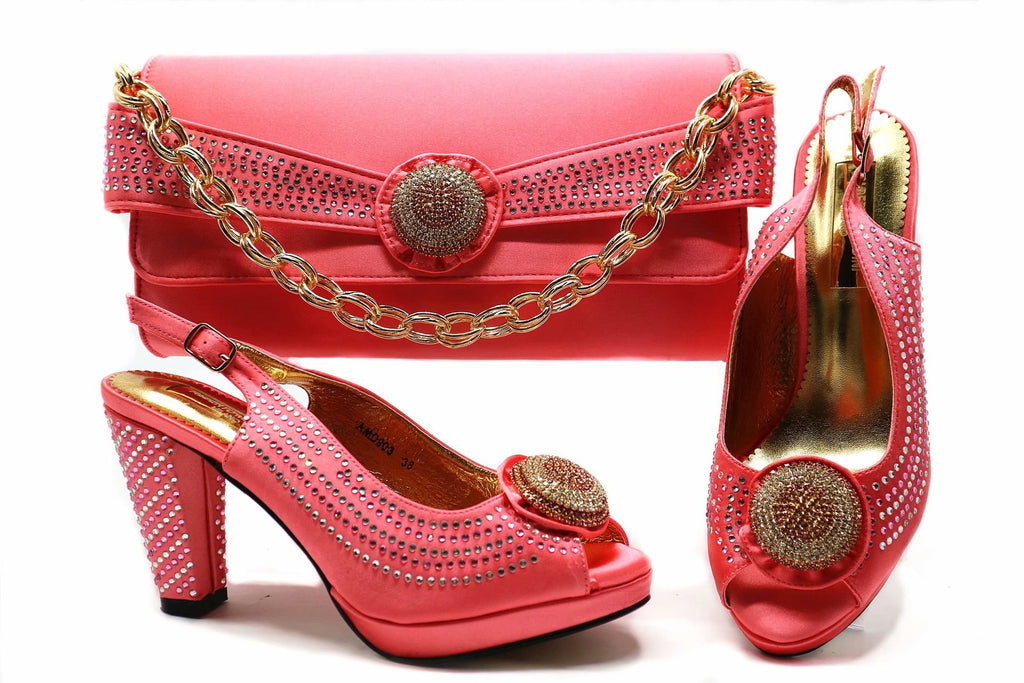 Beautiful Peep Toes Shoes With Handbag Autumn New Arrivals