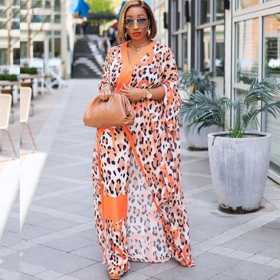 Chiffon Digital Print Wide Leg Two Piece Set