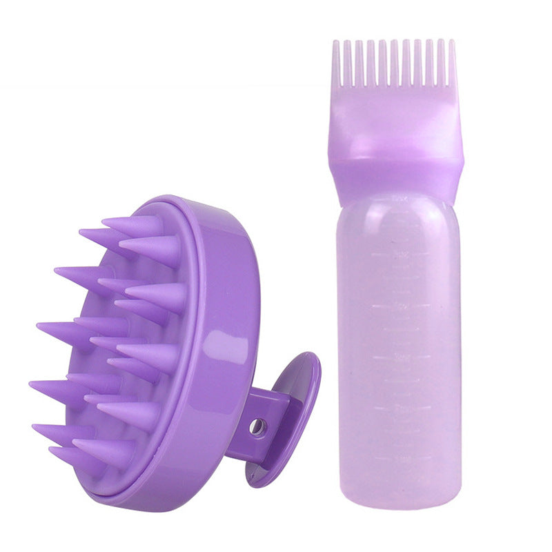 Hair Tools Shampoo Brush Shampoo Bottle Head Cleaning Massage Hair Care Set
